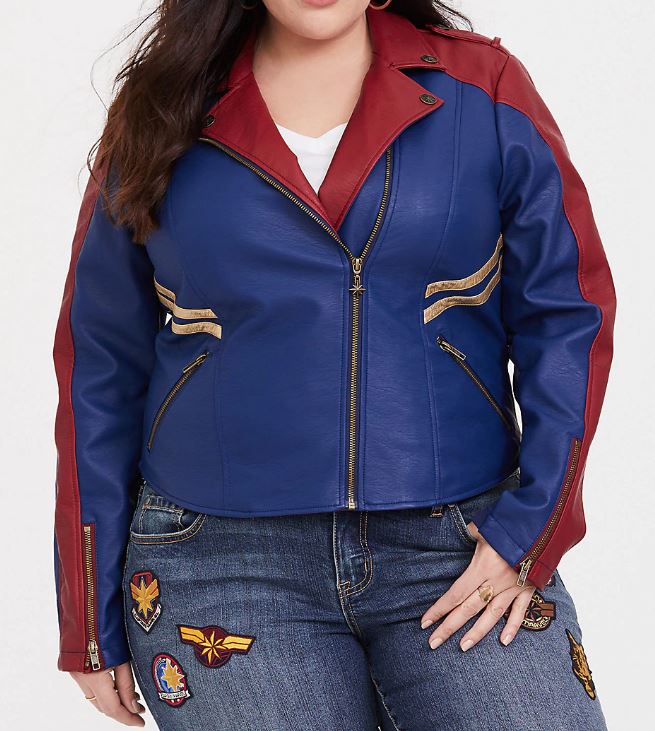captain marvel jacket Curves And Coffee